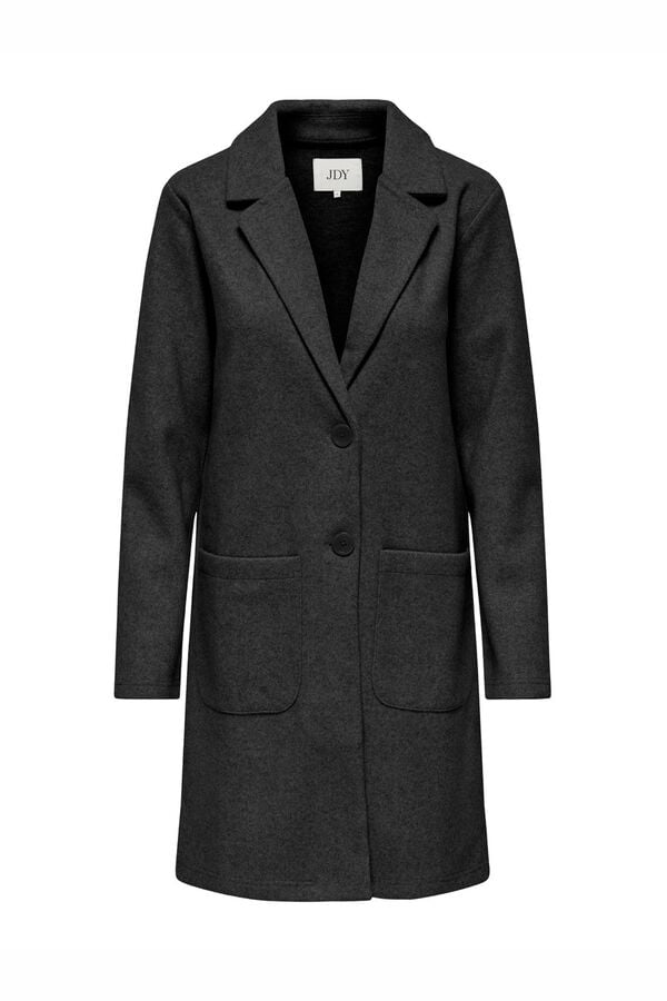 JDY Abrigo de pa&ntilde;o corto negro