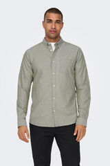 Only & Sons Camisa de manga comprida Oxford verde