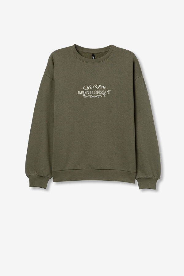 Tiffosi Sweatshirt com bordado frontal bege