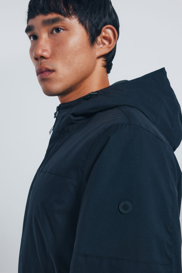 Springfield Blus&atilde;o t&eacute;cnica acolchoada preto