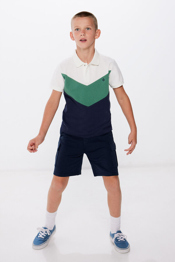 Springfield Kids Polo color block ni&ntilde;o azul