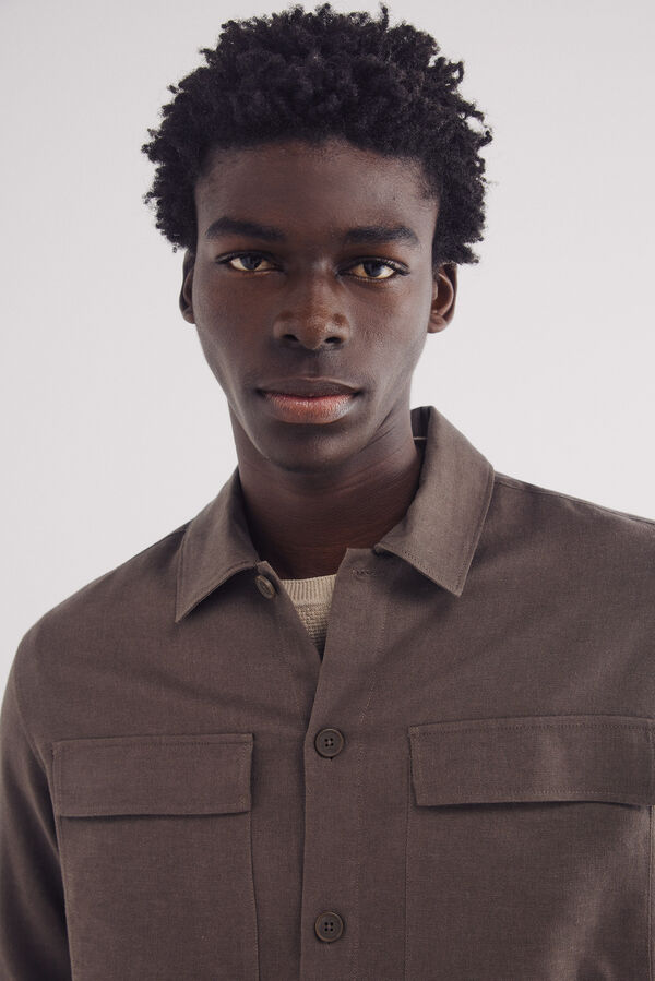 Springfield Sobrecamisa de linho viscose cru