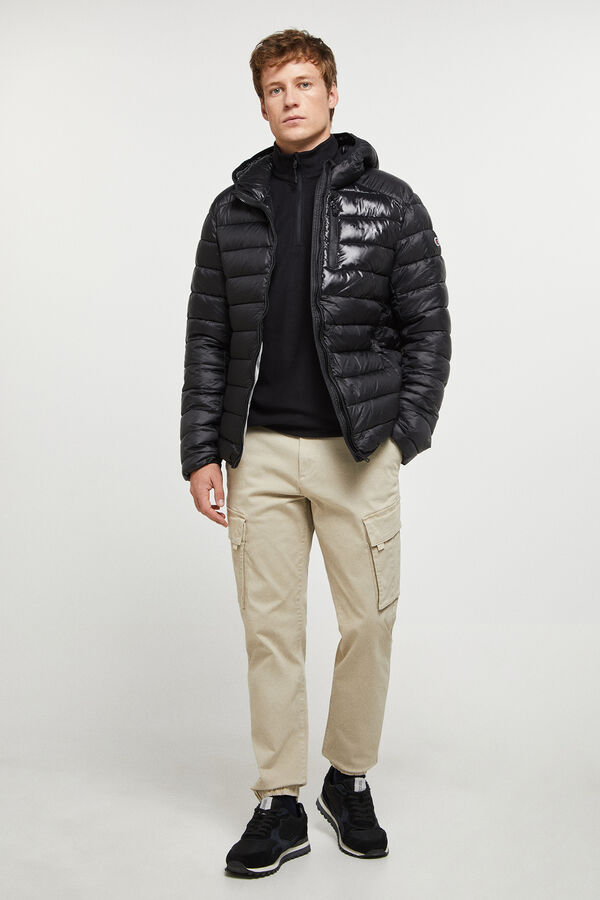 Champion Casaco com capuz acolchoado preto