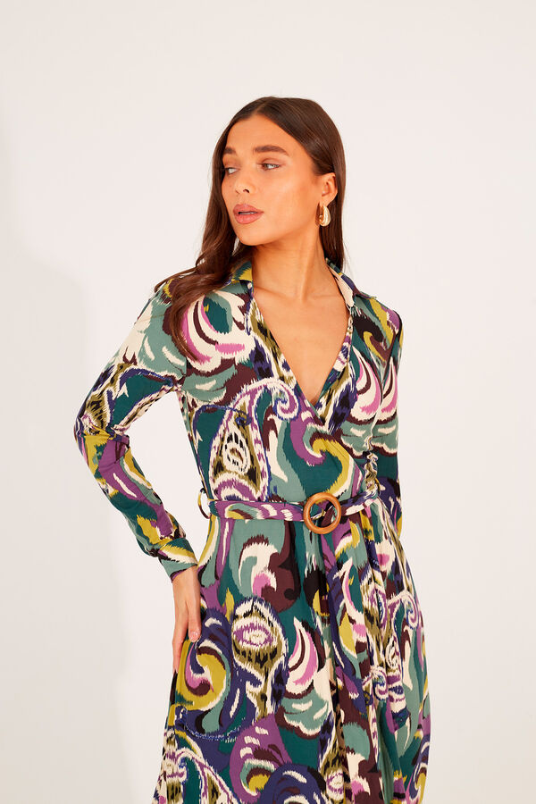 Brave Soul Vestido largo de manga larga blanco