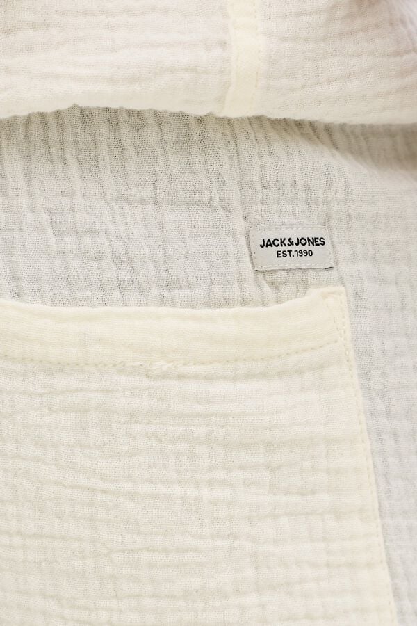 Jack & Jones Bermuda relaxed fit seersucker branco
