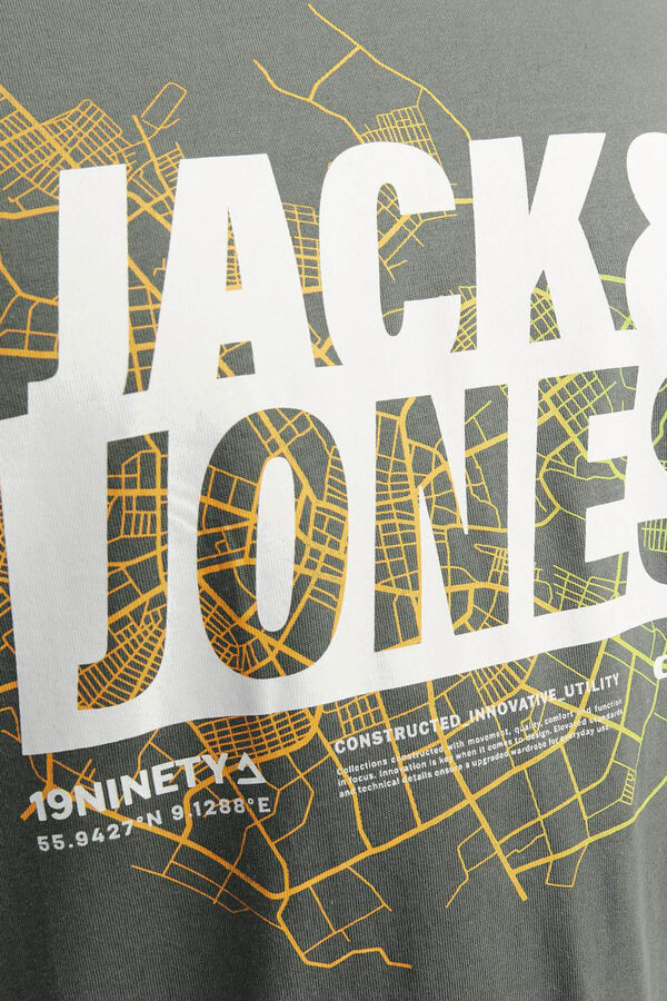 Jack & Jones PLUS T-shirt de algod&atilde;o manga curta com logo frontal PLUS verde
