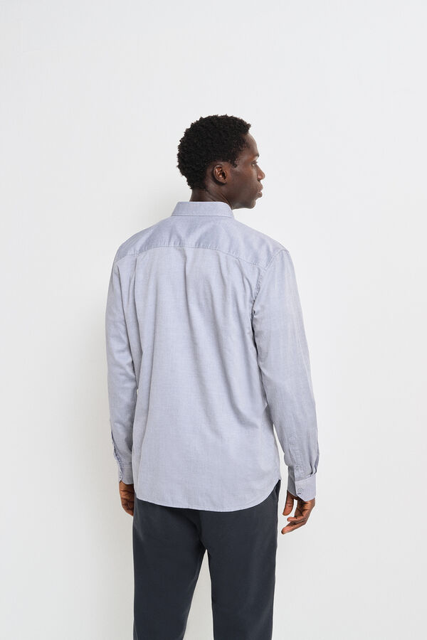 Springfield Camisa estructura bicolor azul