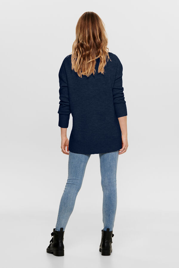 Only Camisola de malha azul