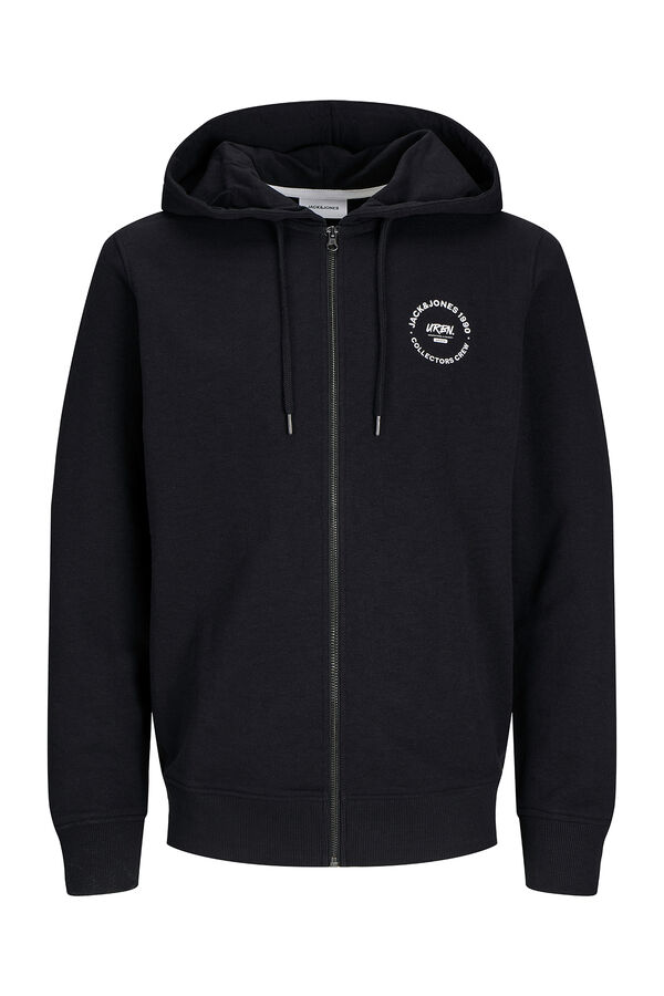 Jack & Jones Sweatshirt com fecho-&eacute;clair preto