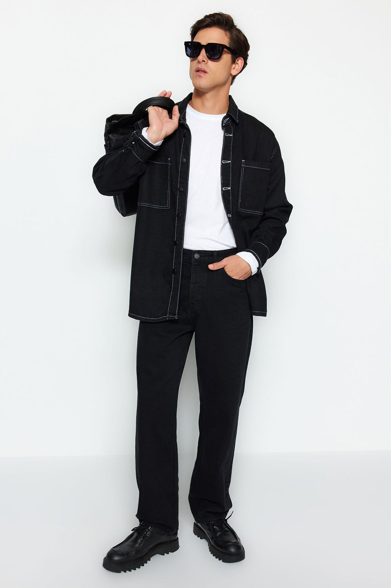 Trendyol Cal&ccedil;a jeans masculina comum