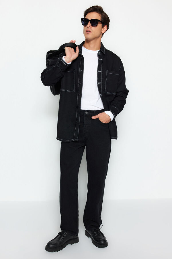 Trendyol Jeans regular de hombre negro