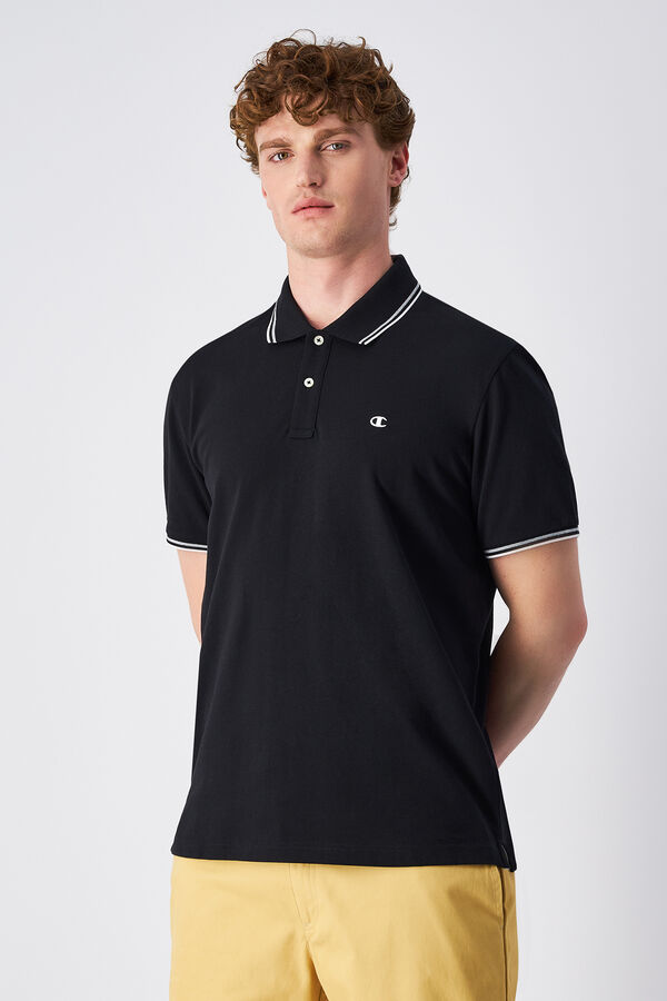 Champion Polo de algod&oacute;n pique hombre negro