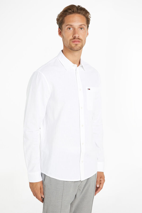 Tommy Jeans Camisa con lino Tommy Jeans blanco