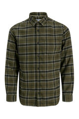 Jack & Jones PLUS Camisa b&aacute;sica cuadros verde