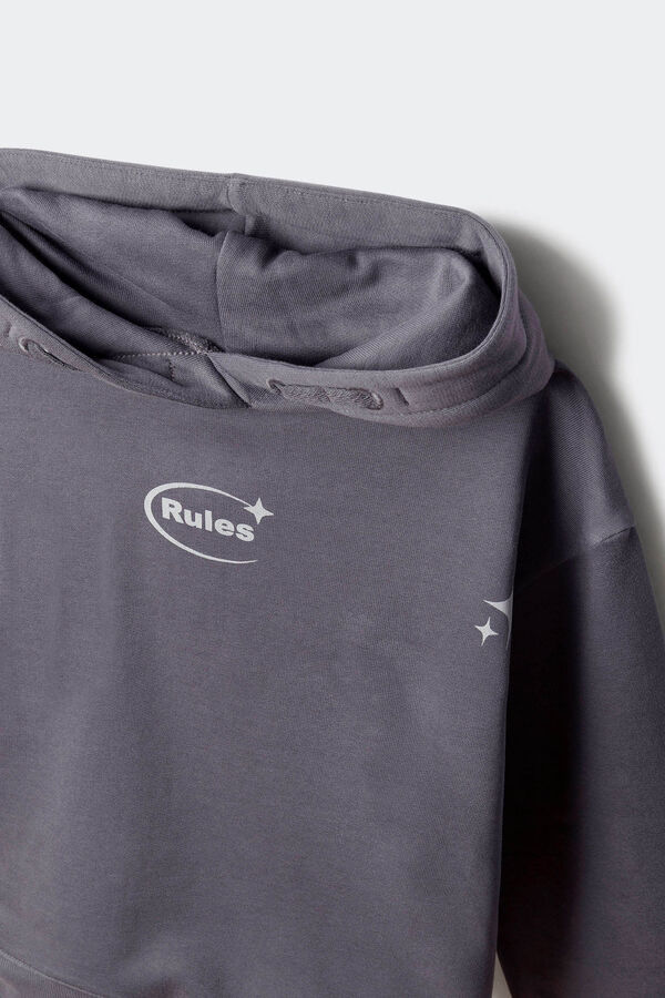Springfield Kids Sudadera con capucha "Embrace the mess" ni&ntilde;o gris
