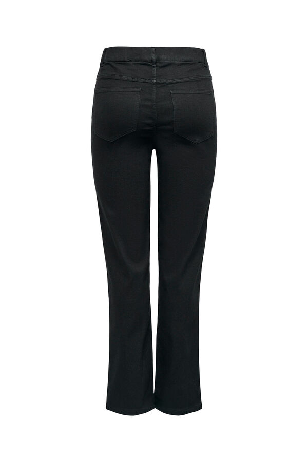 JDY Jeans retas de tecido elástico preto