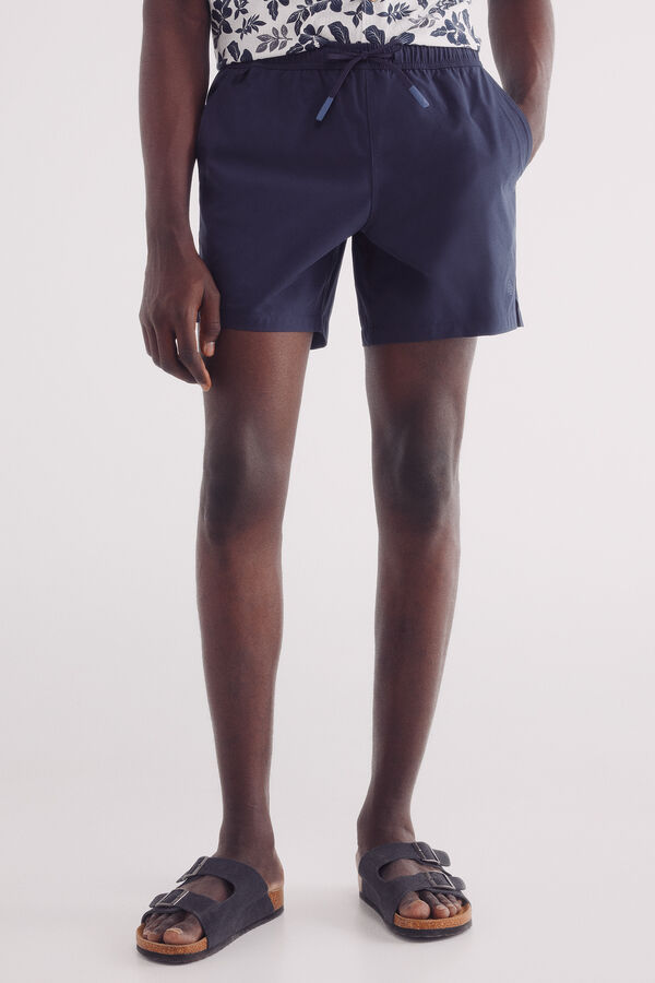 Springfield Fato de banho liso azul