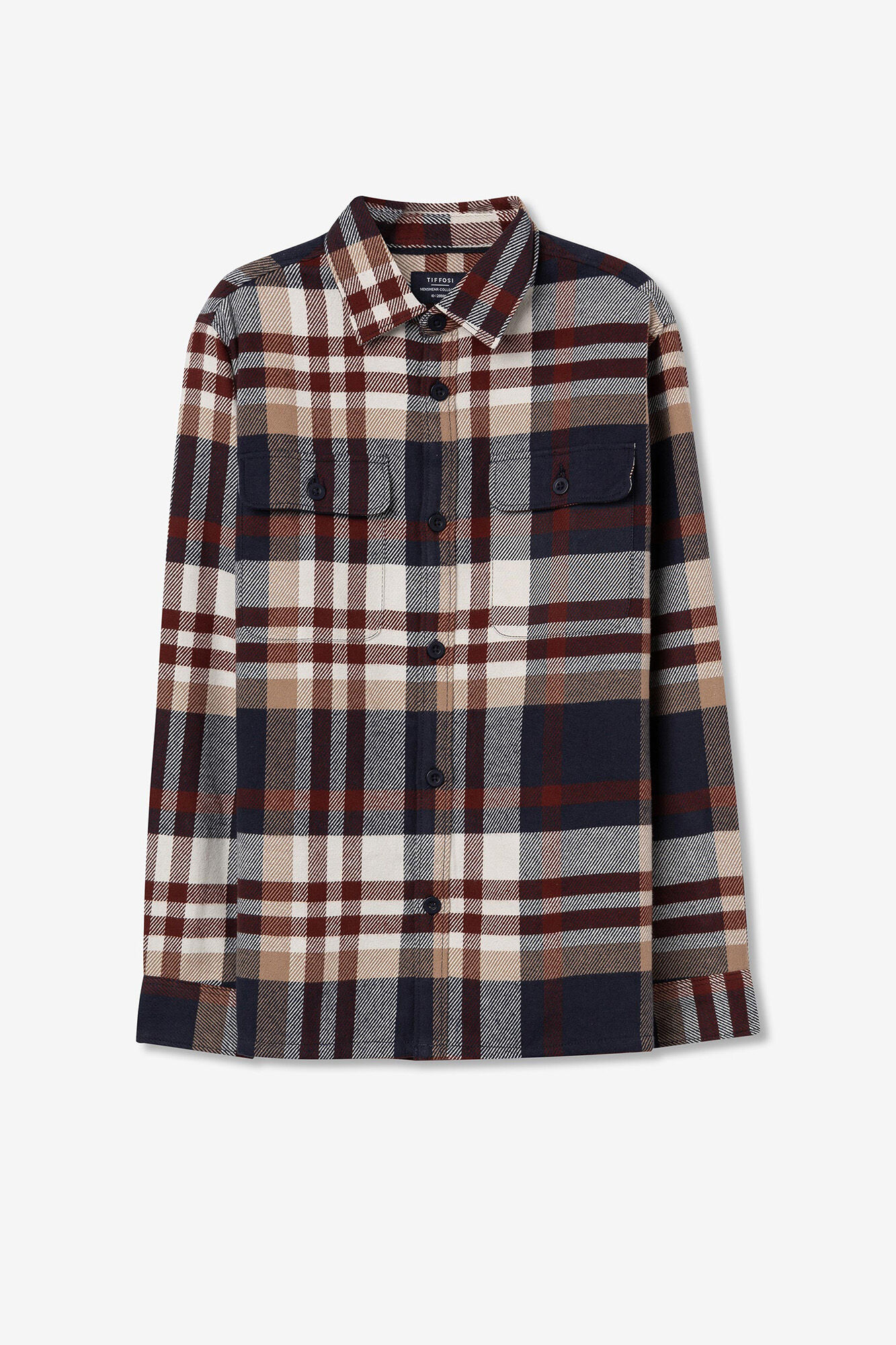 Tiffosi Camisa Overshirt Cuadros Franela