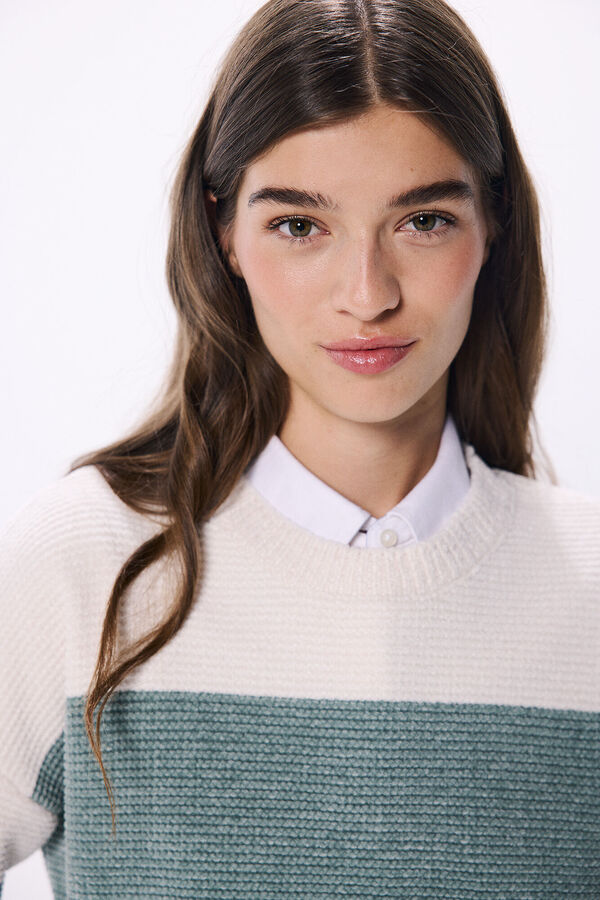 Springfield Jersey color block chenilla verde