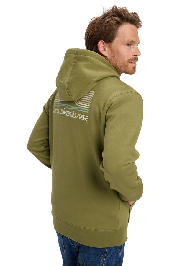 Quiksilver Light Waves - Sudadera con capucha para hombre kaki