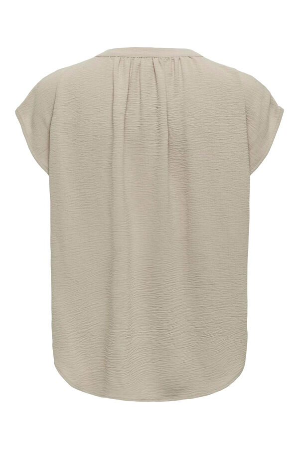 Only Top escote en V amarillo