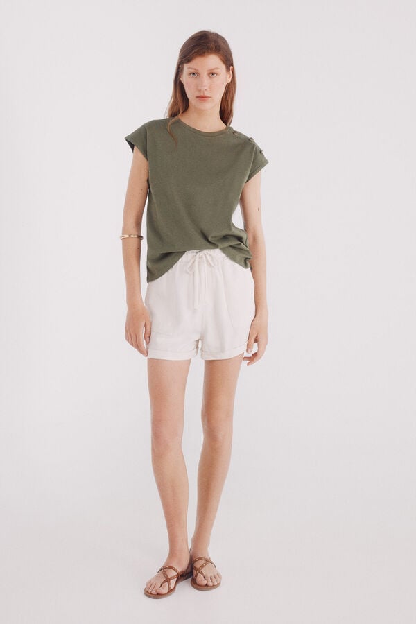 Springfield Camisa com bot&otilde;es nos ombros verde