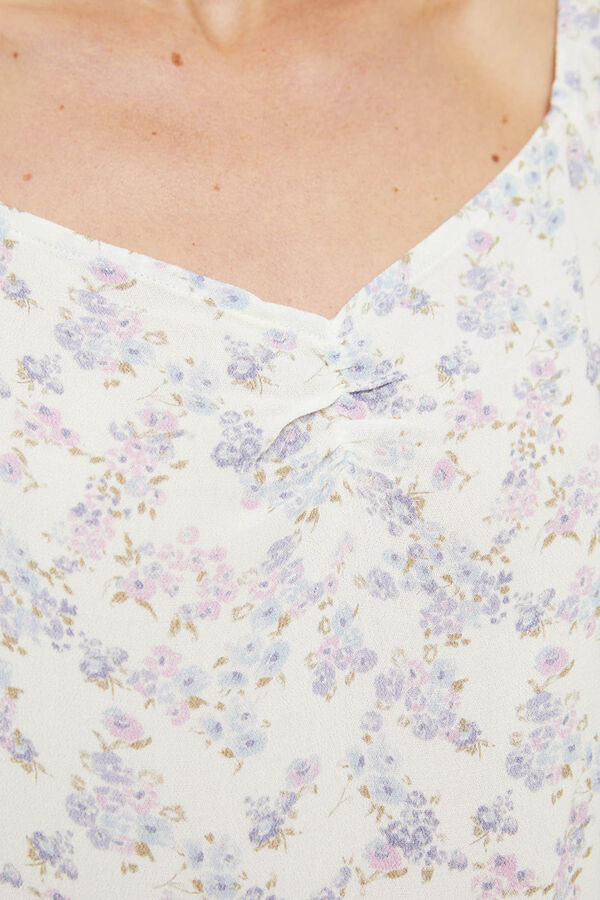 System Action Top estampado floral estampado