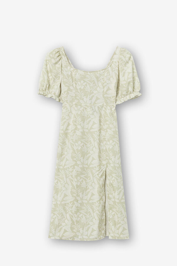 Tiffosi Vestido con Textura y Abertura en Espalda verde