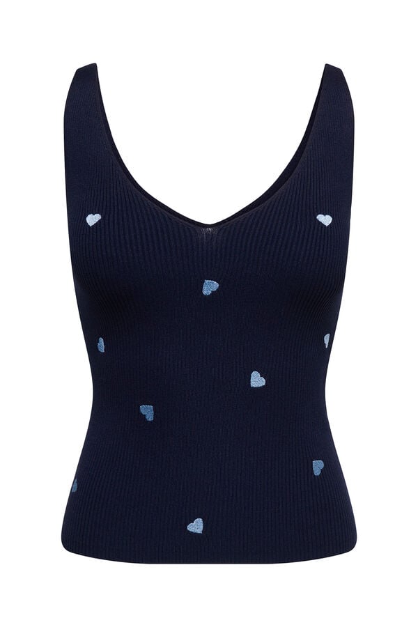 JDY T-shirt de al&ccedil;as em malha azul