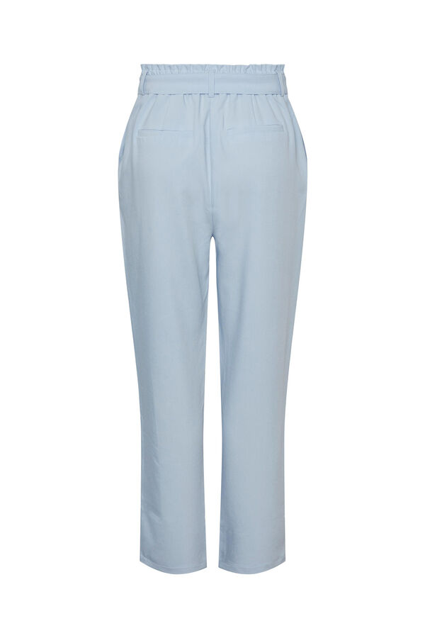 Springfield Pantalon recto de cintura alta estampado azul