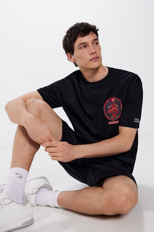 Springfield Camiseta Deadpool negro
