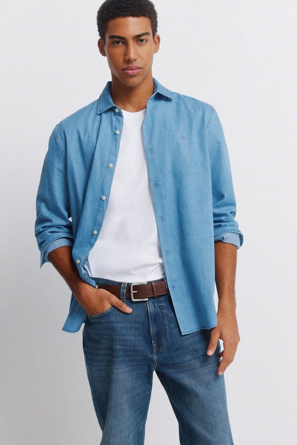 Springfield Jeans sobretintado regular fit azul