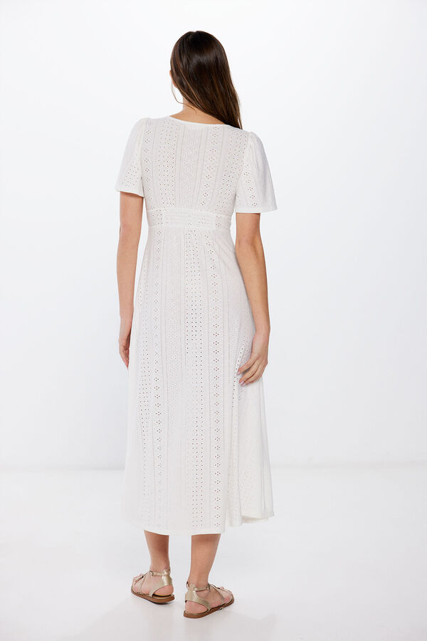 Springfield Vestido Midi Manga Capa castanho