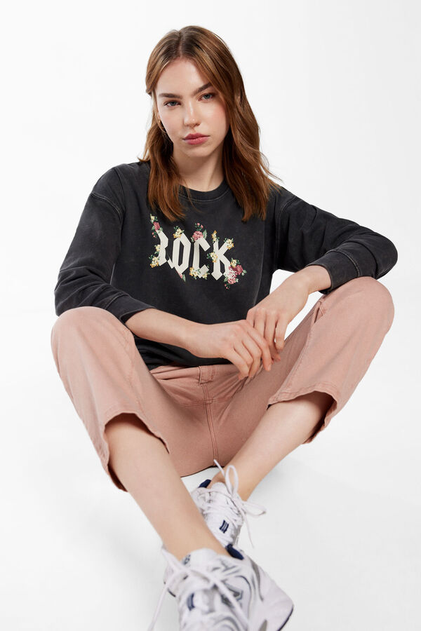 Springfield Sudadera "Rock" Flores amarillo