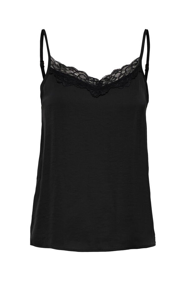 JDY Blusa lingerie al&ccedil;as preto