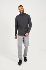 Brave Soul Jersey de punto con cuello alto gris