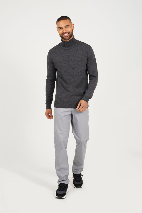 Brave Soul Jersey de punto con cuello alto gris