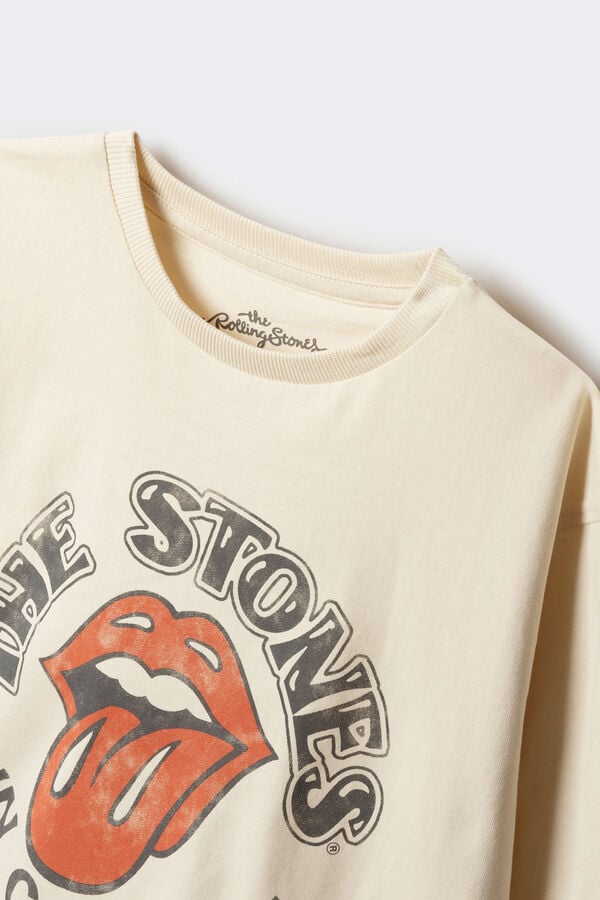 Springfield Kids Camiseta infantil de manga comprida dos Rolling Stones branco