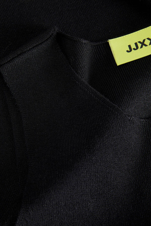 Jack & Jones Top de malha fina com franzido preto