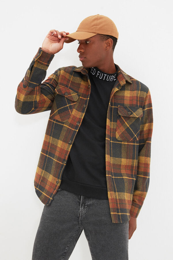 Trendyol Sobrecamisa de cuadros rojo