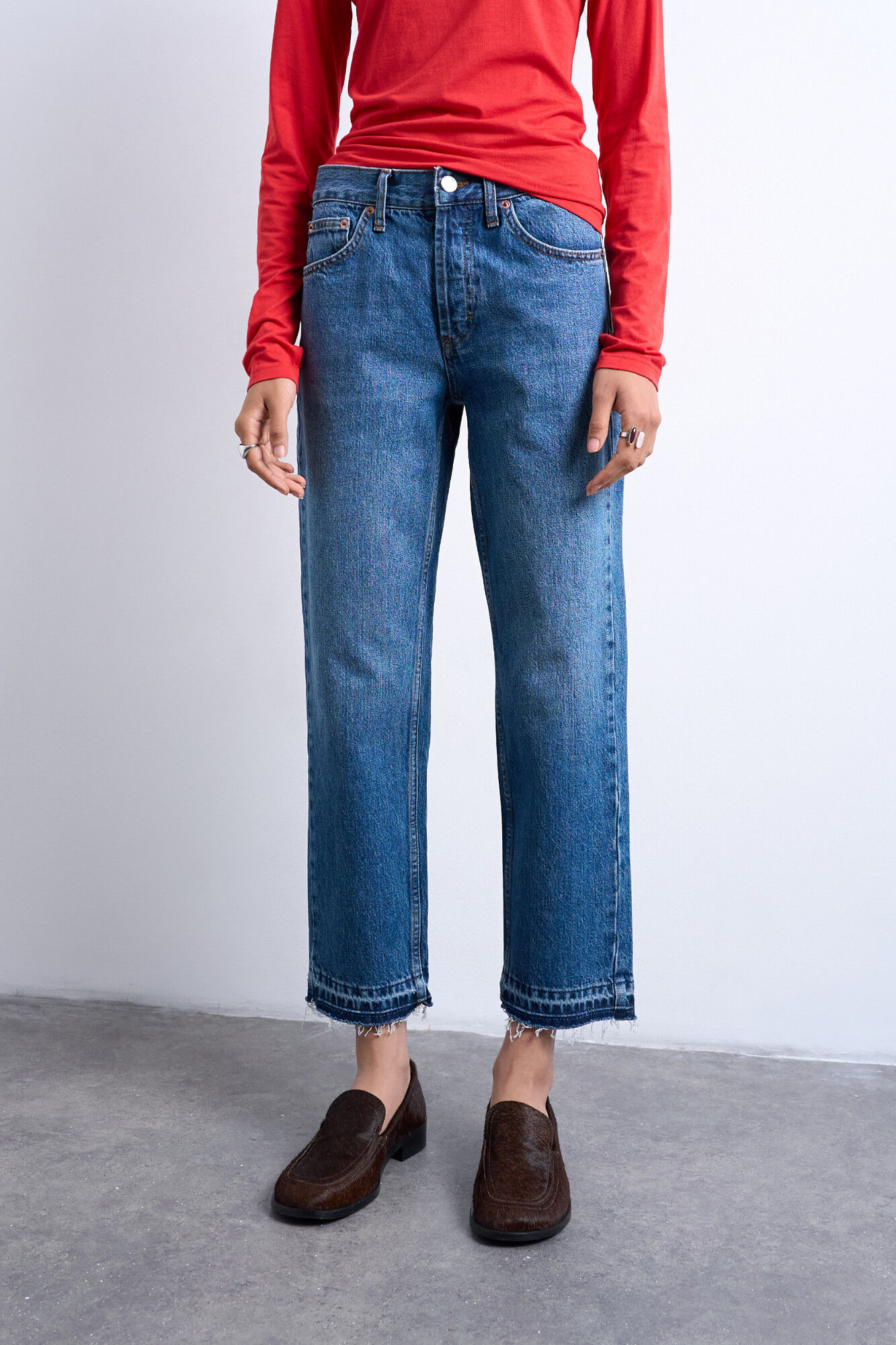 Topshop Jeans straight fit cropped.