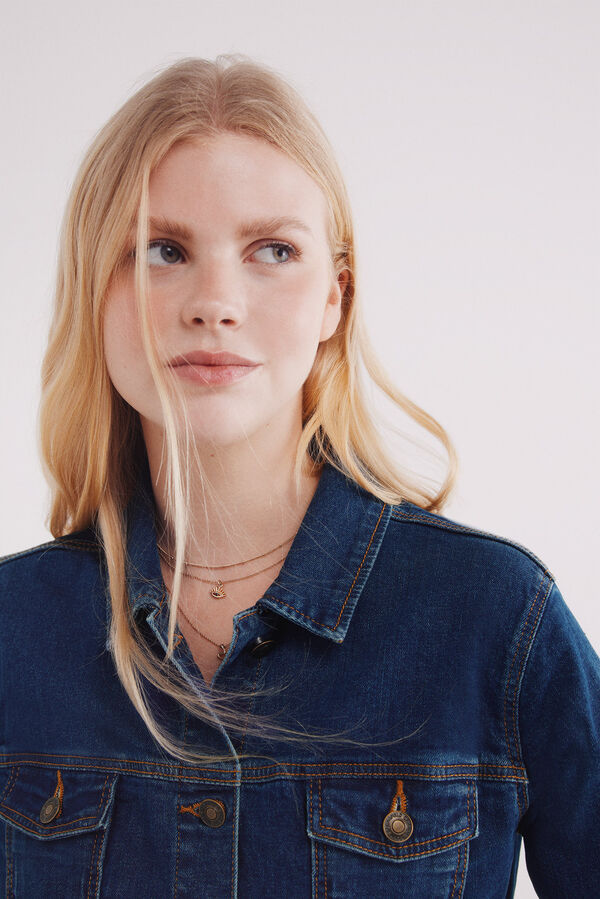 Springfield Cazadora vaquera algod&oacute;n azul