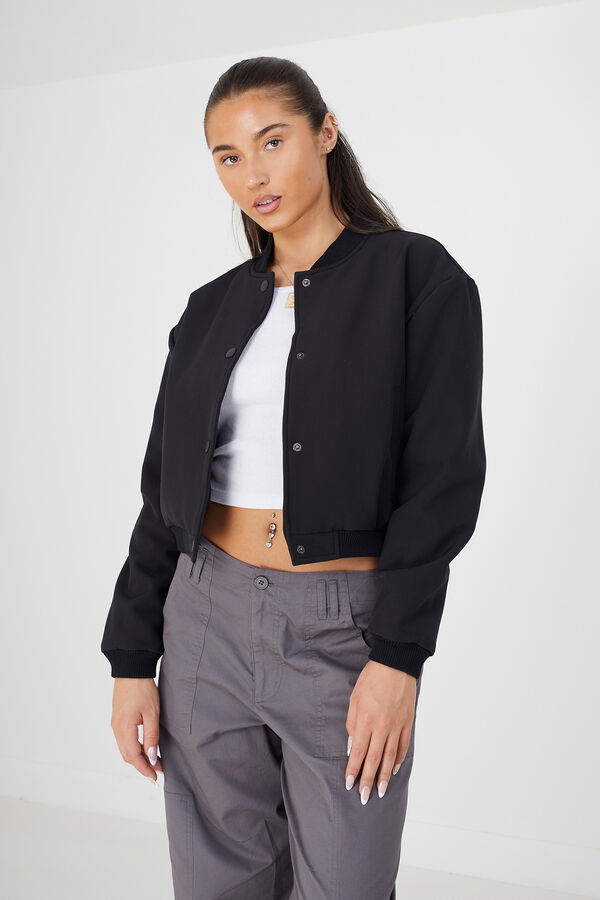 Brave Soul Bombardeiro com bot&otilde;es de press&atilde;o preto