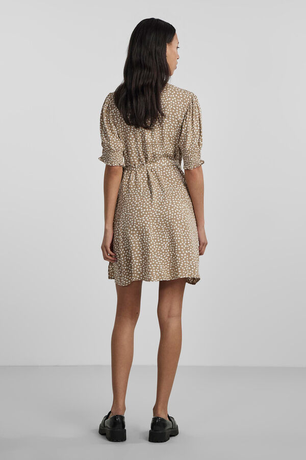 Pieces Vestido midi de manga corta 2/4 verde