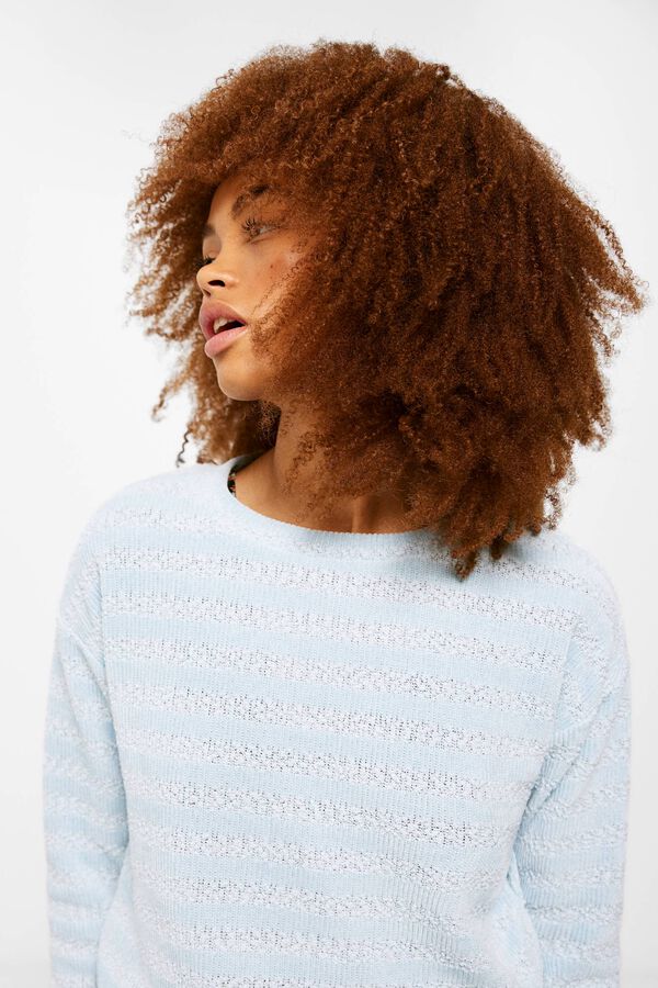 Springfield T-shirt Riscas Chenille azul