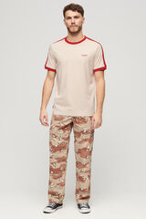 Superdry Camiseta retro de manga corta con logo Essential beige