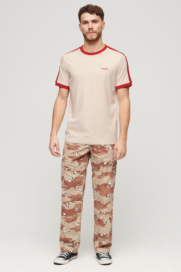 Superdry Camiseta retro de manga corta con logo Essential beige