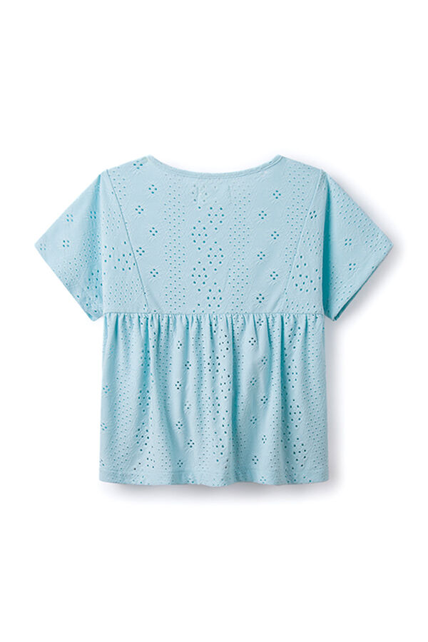 Springfield Kids Top bordado suizo niña azul