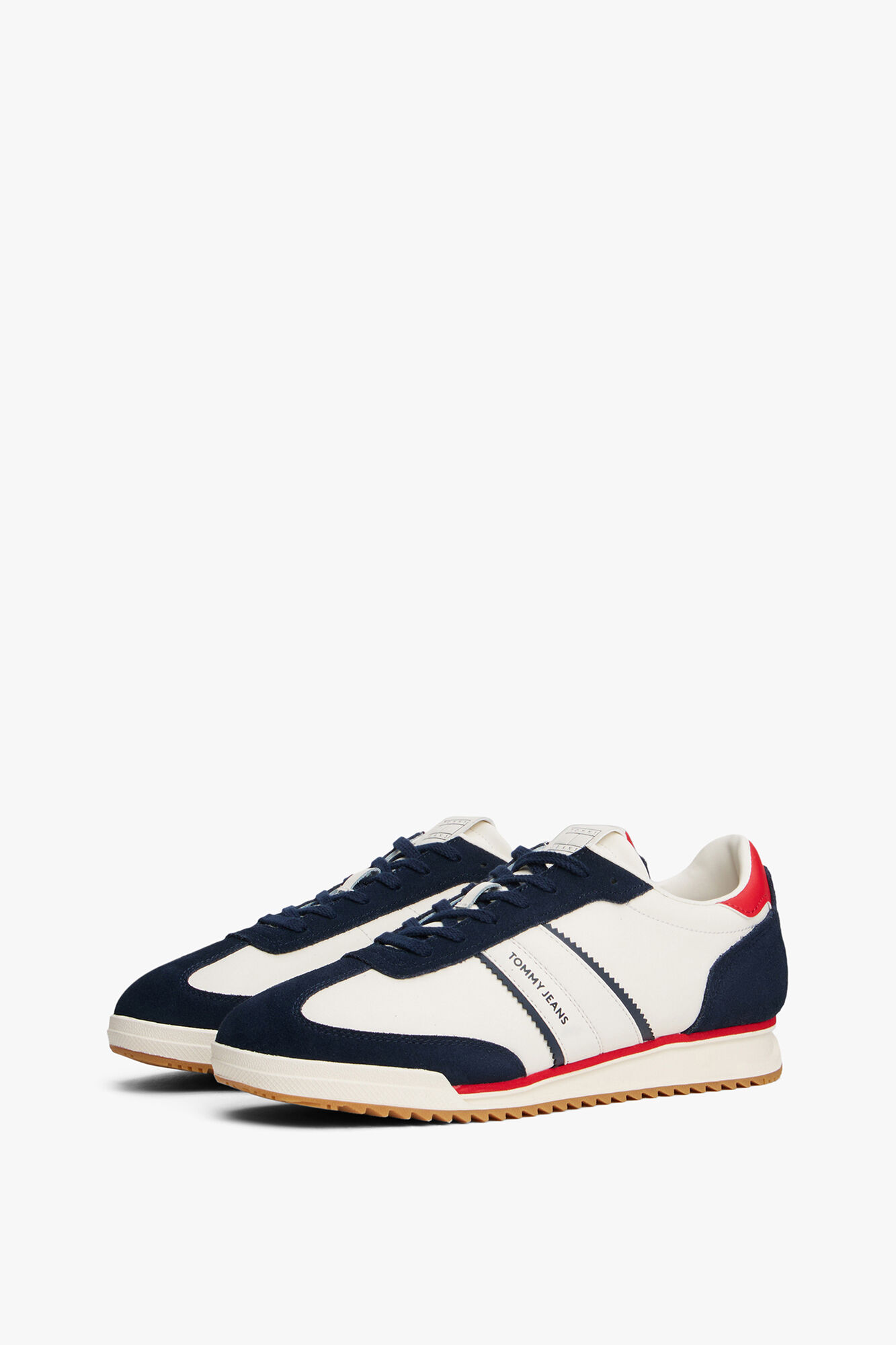Tommy Jeans T&ecirc;nis retr&ocirc; Tommy Jeans em azul, branco e vermelho