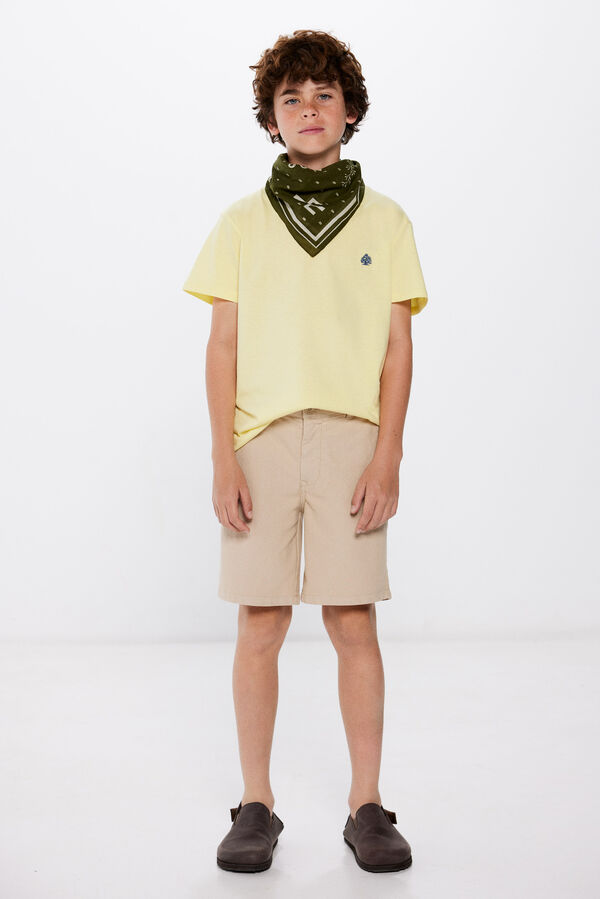 Springfield Kids Bermudas piqu&eacute; menino bege